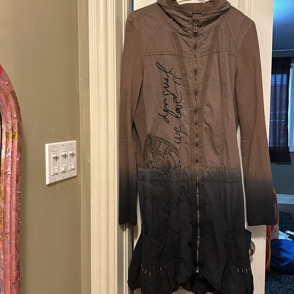 Desigual Long Ombre Jacket - Picture 7 of 13